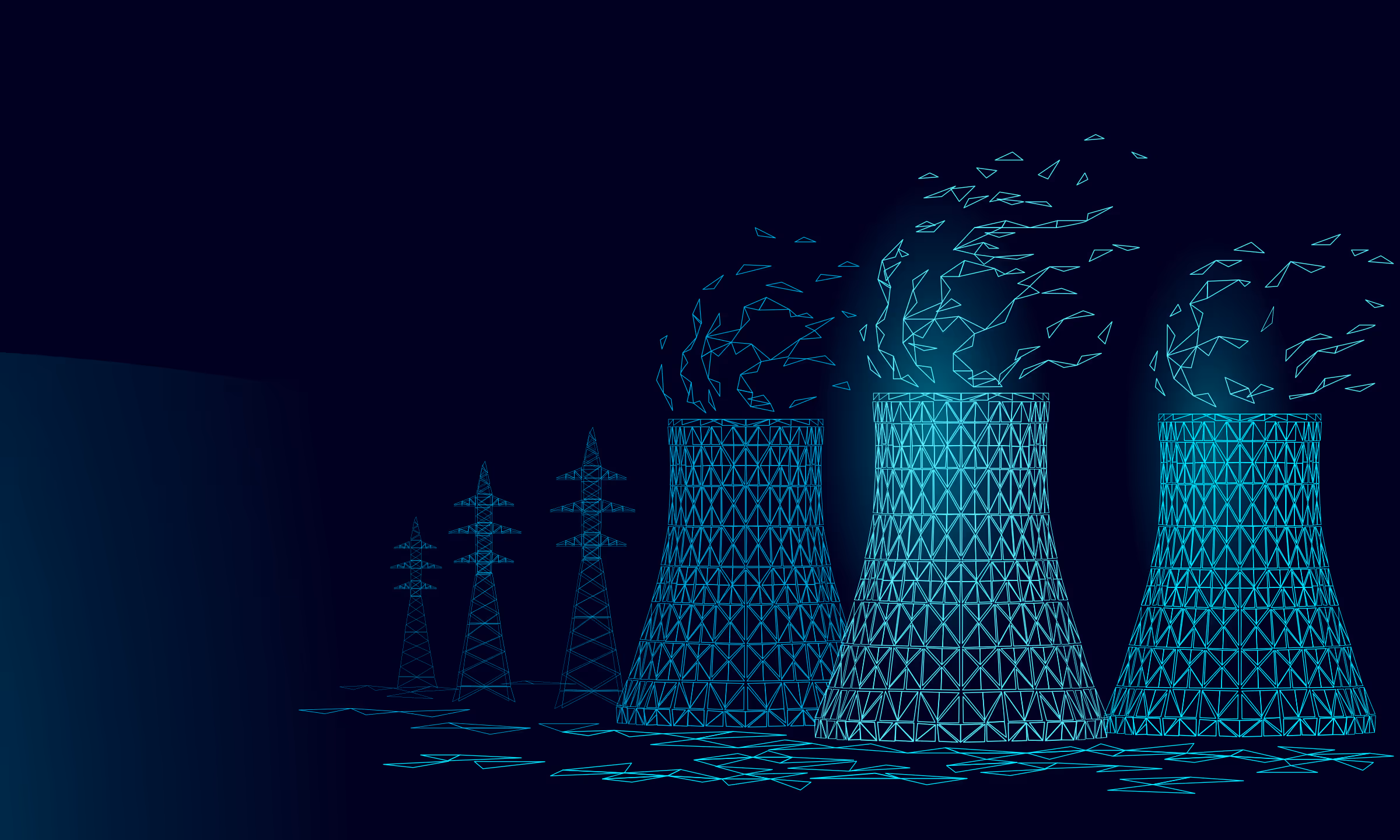Abstract technical Department of Energy program delivery visualization graphic.